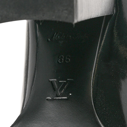 Louis Vuitton Patent Calfskin Monogram Star Trail Chelsea Ankle Boots 36 Black 8 of 8