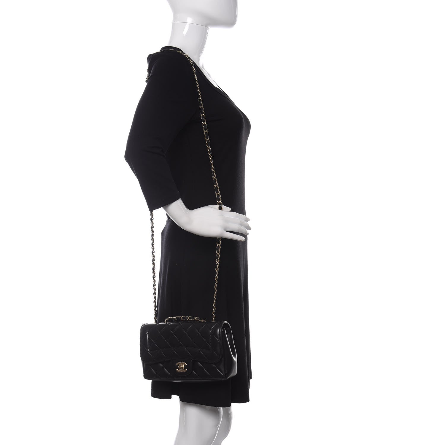 Chanel Lambskin Quilted Mini Mademoiselle Chic Flap Black 2 of 11