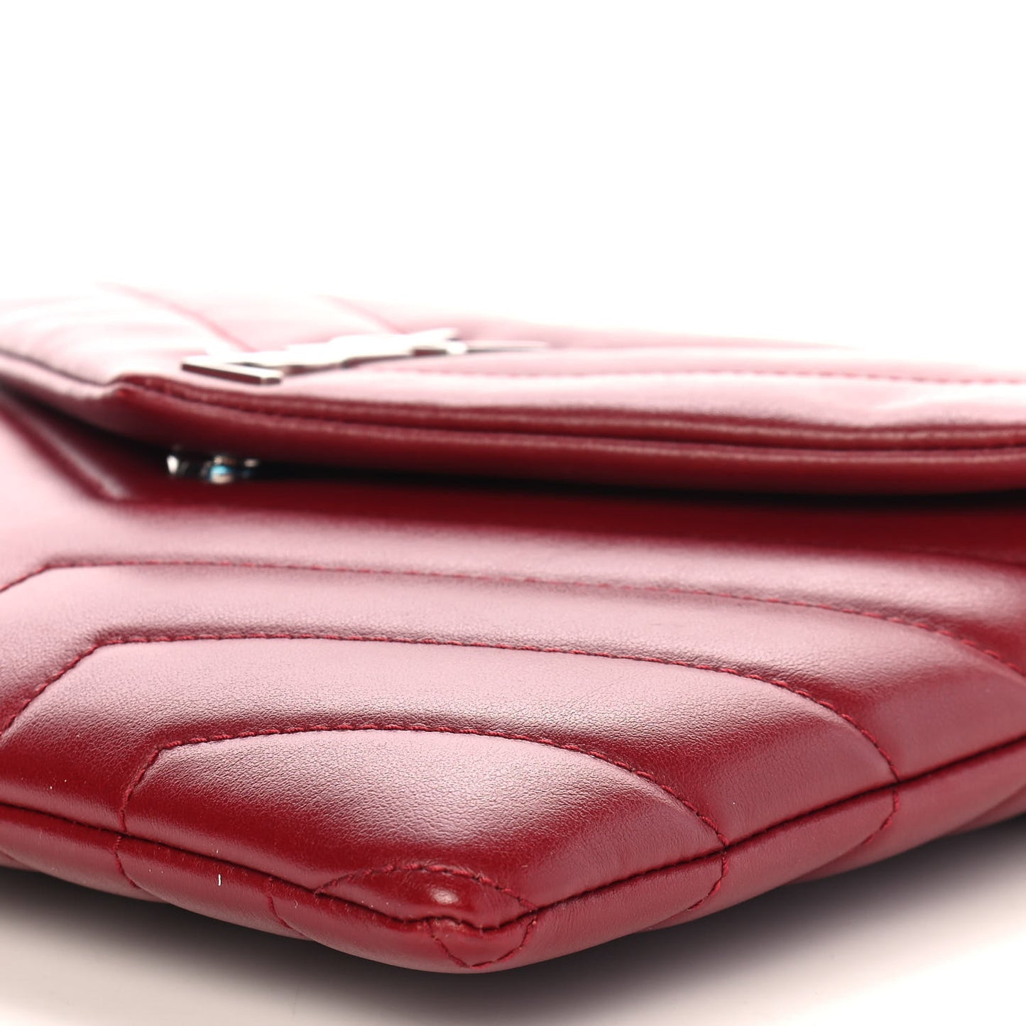 Calfskin Y Quilted Monogram Loulou Flap Bag Palissandre