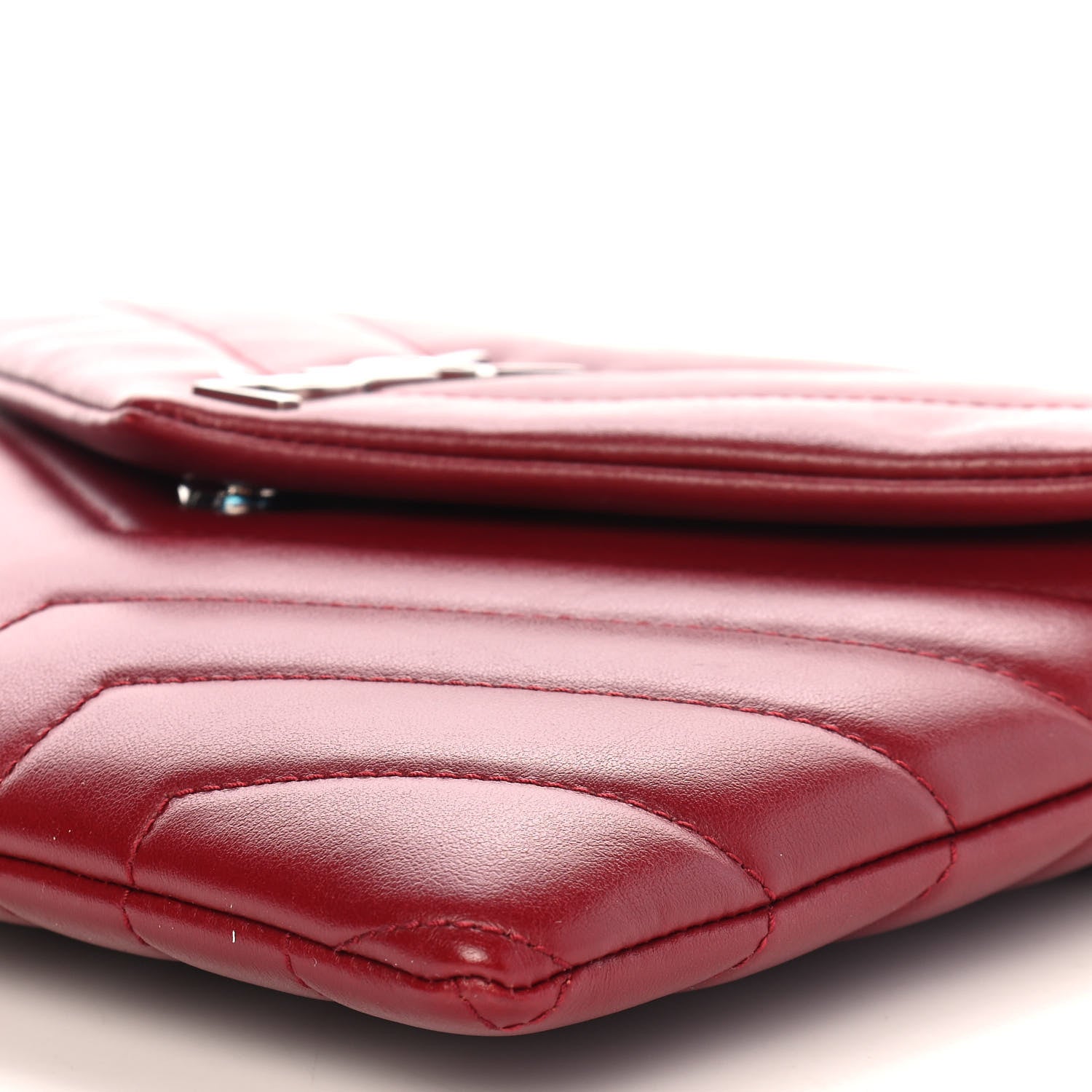Saint Laurent Calfskin Y Quilted Monogram Loulou Flap Bag Palissandre 10 of 10