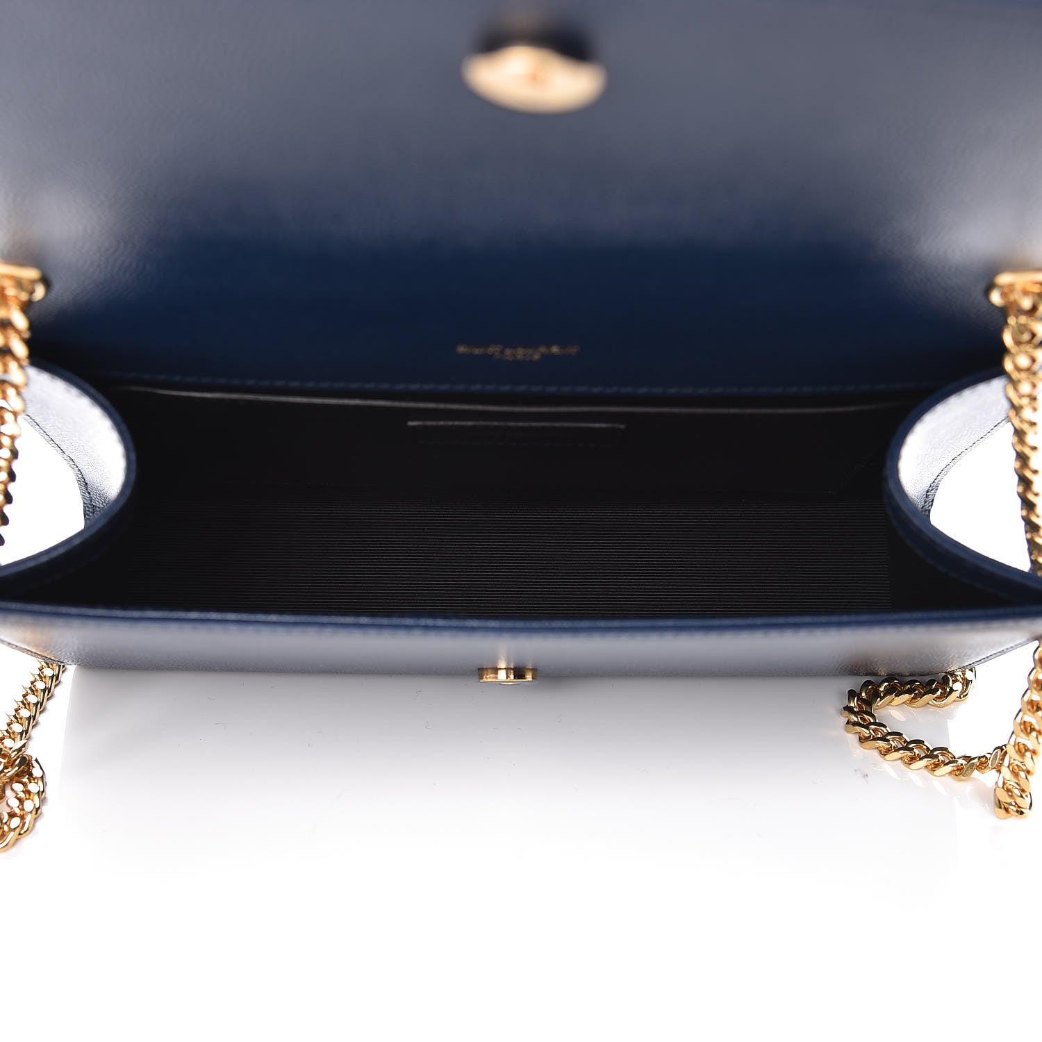 Saint Laurent Grain De Poudre Medium Classic Monogram Kate Satchel Denim Blue 5 of 9