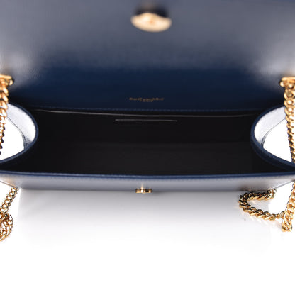 Saint Laurent Grain De Poudre Medium Classic Monogram Kate Satchel Denim Blue 5 of 9
