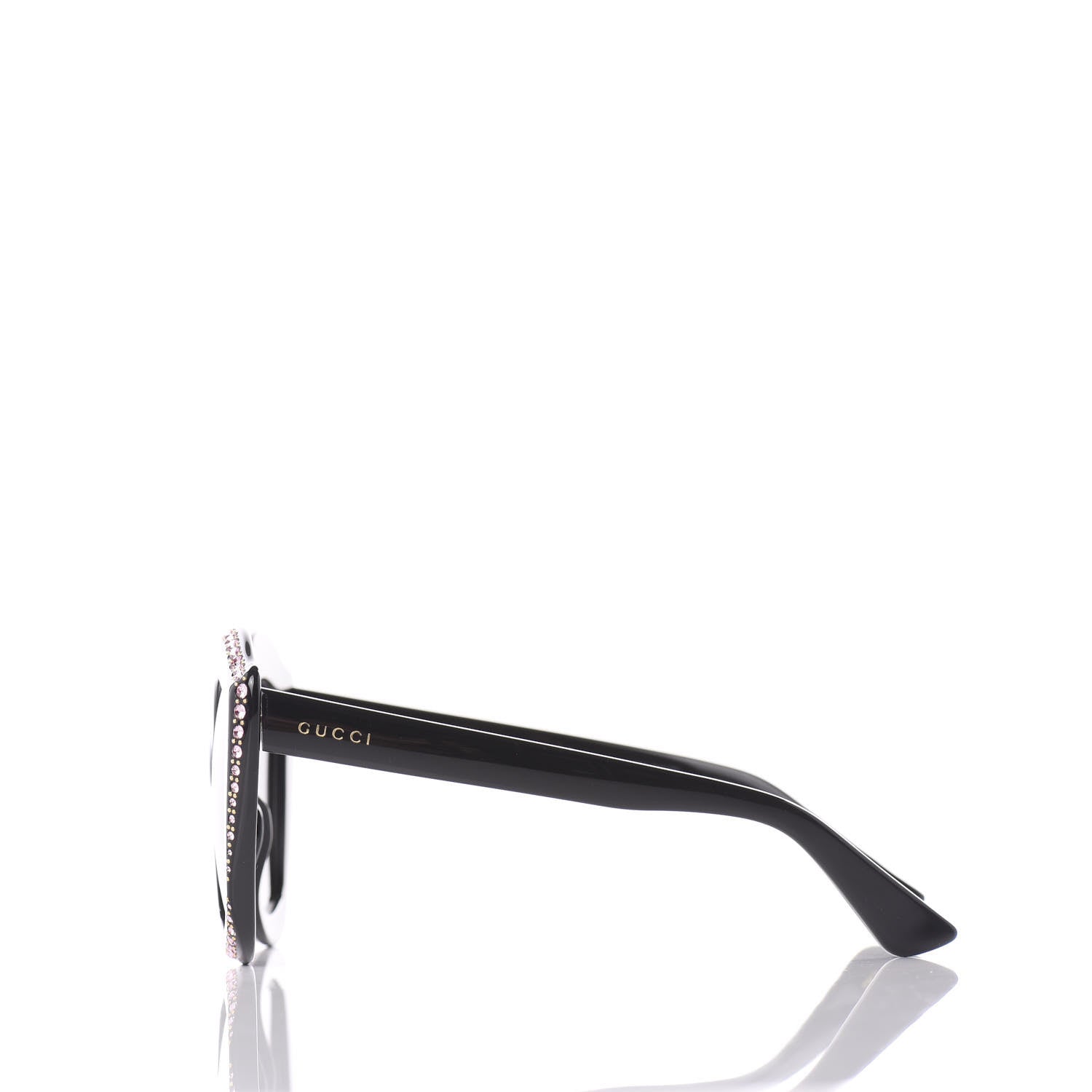 Gucci Crystal Cat Eye GG0118S Sunglasses Black 3 of 8