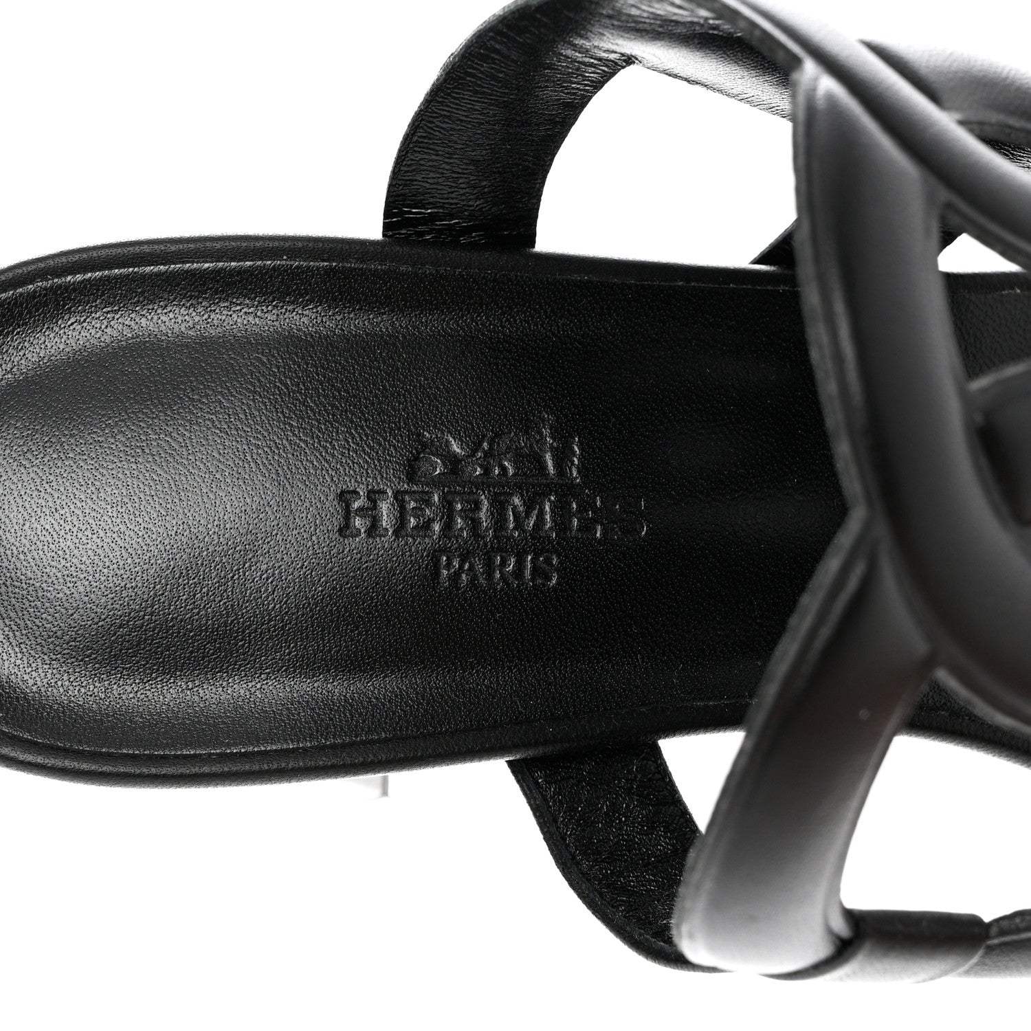 Hermes Nappa Bikini Sandals 38.5 Black 6 of 8