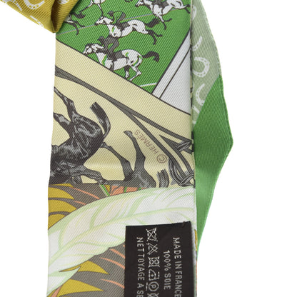 Hermes Silk Cheval Phoenix Twilly Vert Vif Ivory Arnica 4 of 4