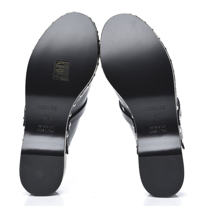 Hermes Calfskin Carlotta Mules 35 Black 5 of 8