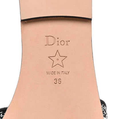 Christian Dior Canvas Brocart Embroidered Dway Mules Slide Sandals 36 Canard 6 of 9