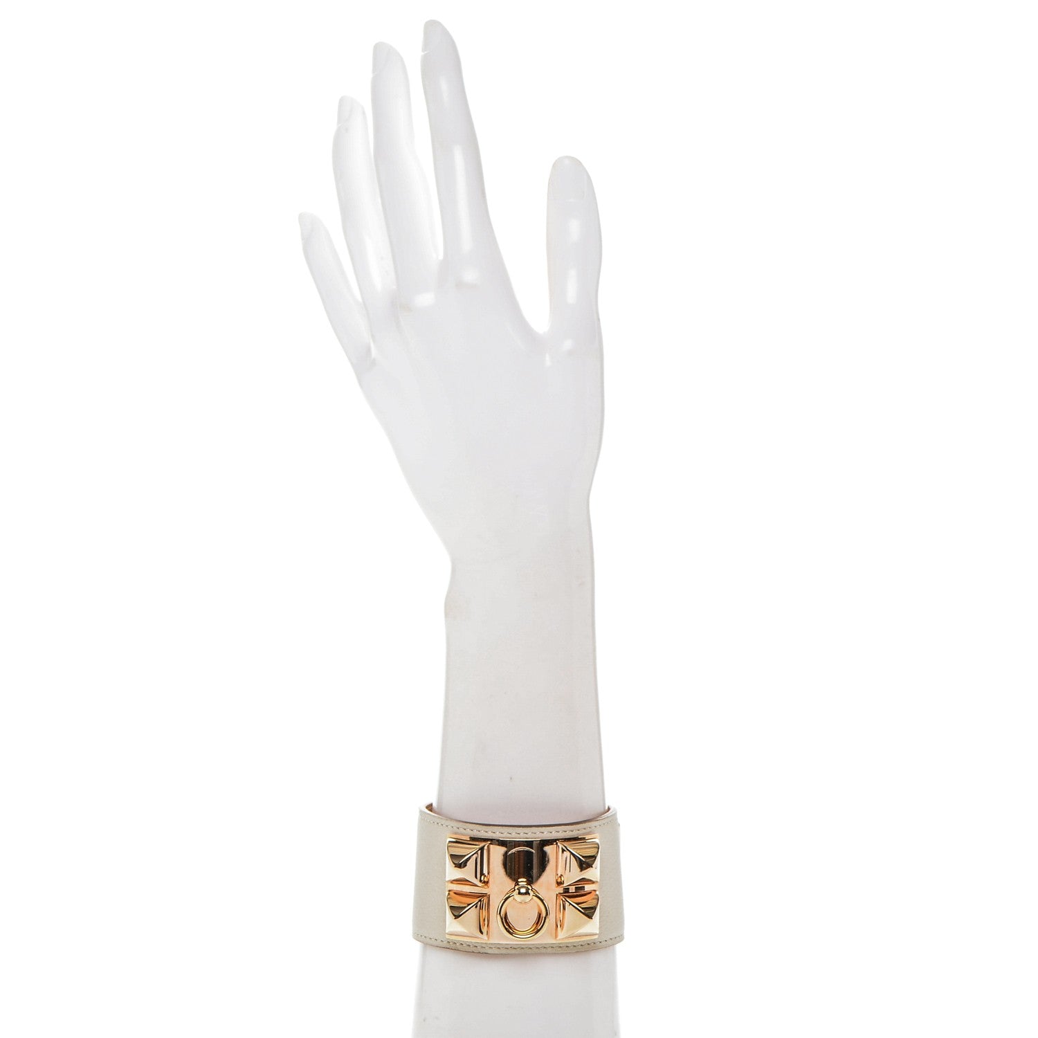 Hermes Swift Collier de Chien CDC Bracelet L Craie 2 of 6
