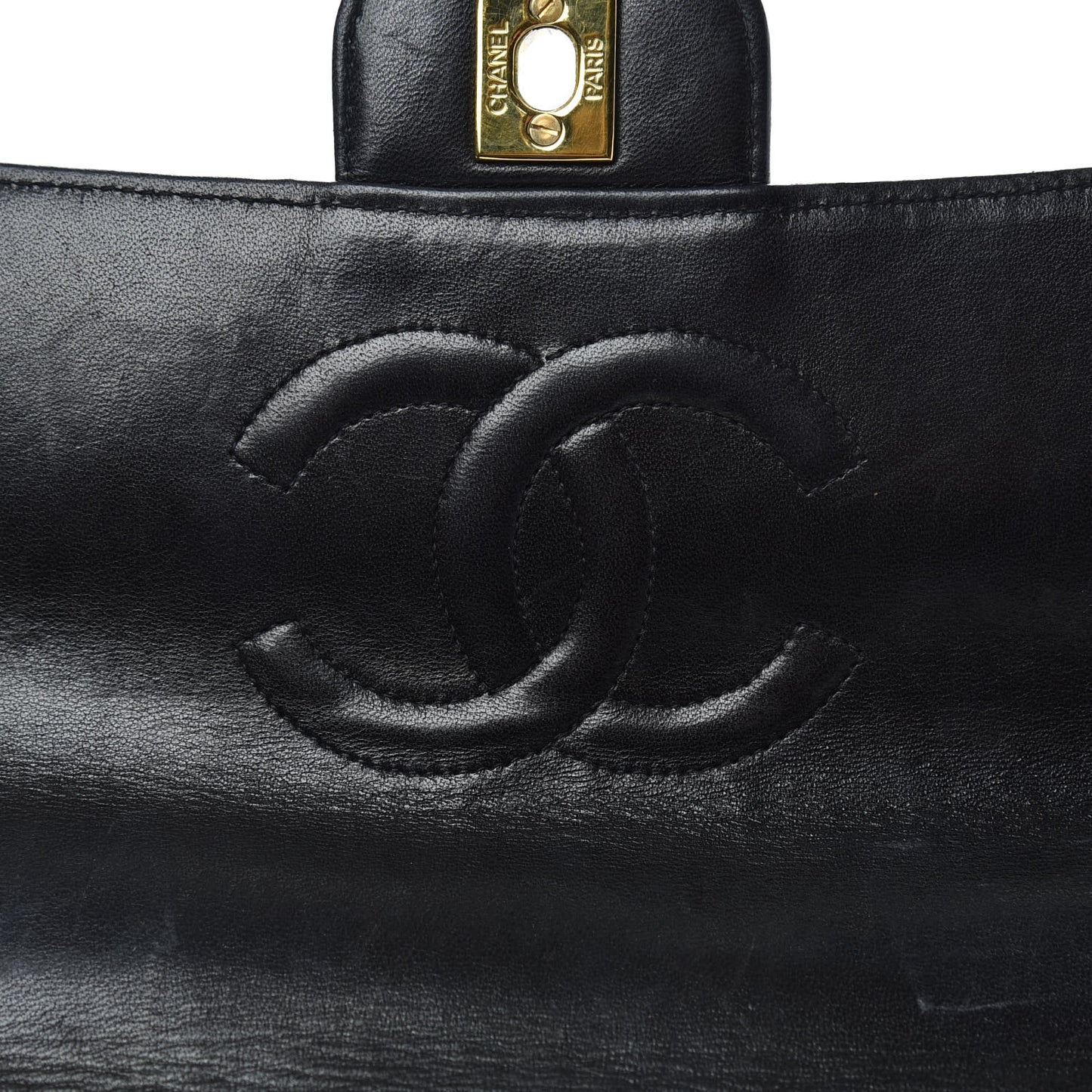 Lambskin Quilted Medium Rectangular Kelly Flap Bag Black