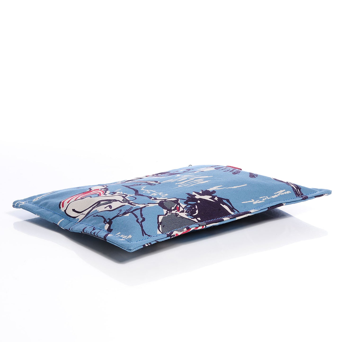 Cotton Finish Flat Equator Trousse GM Bleu