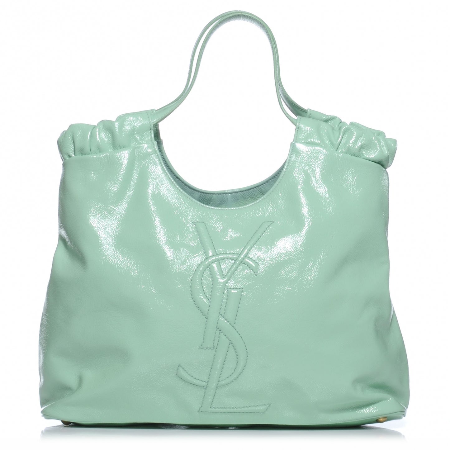 Patent Belle de Jour Cabas Tote Mint Green