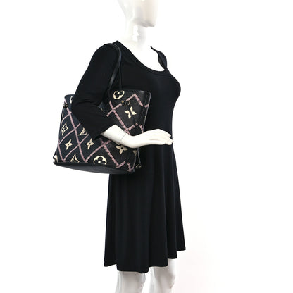 Louis Vuitton Empreinte Monogram Giant Broderies Neverfull MM Black 2 of 9