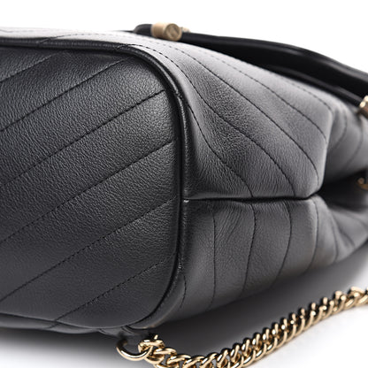 Chanel Grained Calfskin Chevron Stitched Backpack Black 9 of 10