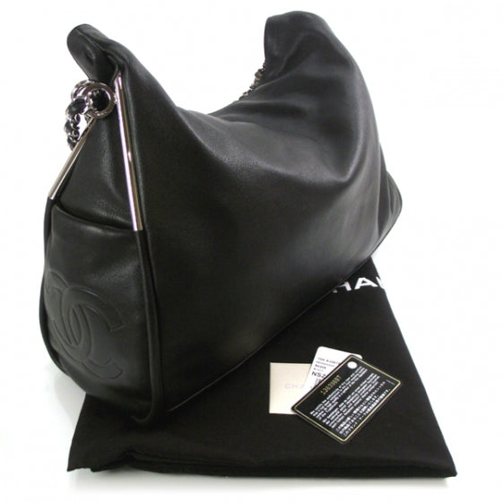 Lambskin Large Ultimate Soft Tote Black