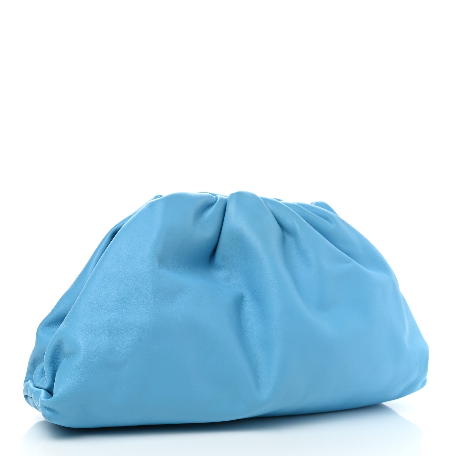 Bottega Veneta Smooth Butter Calf The Pouch Oversized Clutch Sky Blue 3 of 10
