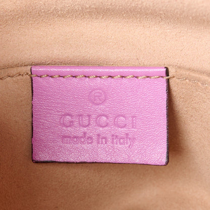 Gucci Calfskin Matelasse Mini GG Marmont Chain Shoulder Bag Candy Mousse 6 of 12