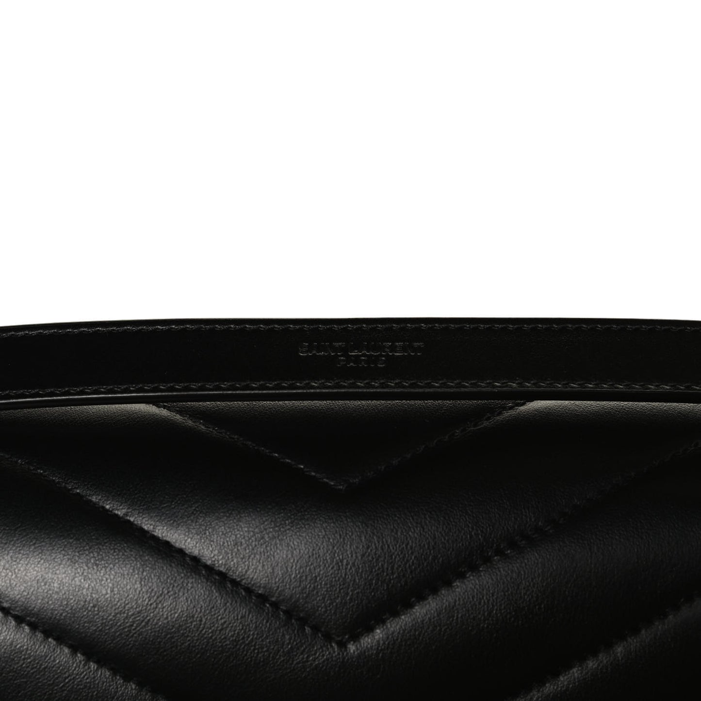 Calfskin Y Quilted Monogram Large Loulou Chain Satchel Black