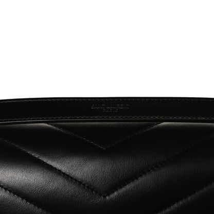 Saint Laurent Calfskin Y Quilted Monogram Large Loulou Chain Satchel Black 8 of 11