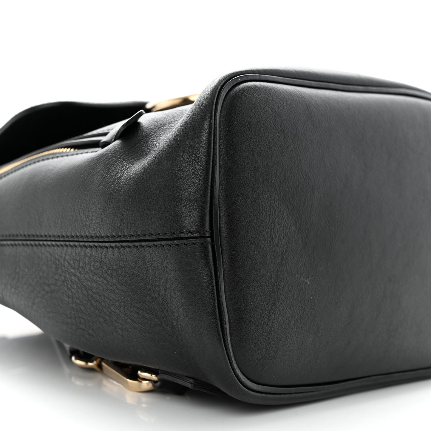 Suede Calfskin Small Faye Backpack Black