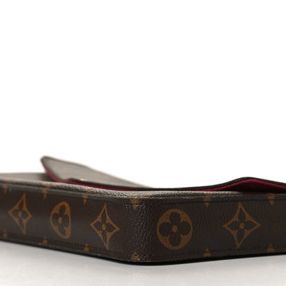 Louis Vuitton Monogram Pochette Felicie Chain Wallet Fuchsia 9 of 11
