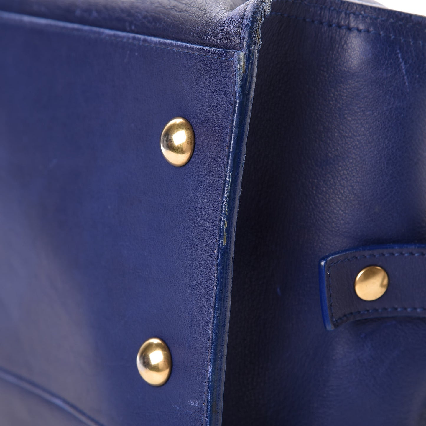 Calfskin Small Classic Y Cabas Royal Blue
