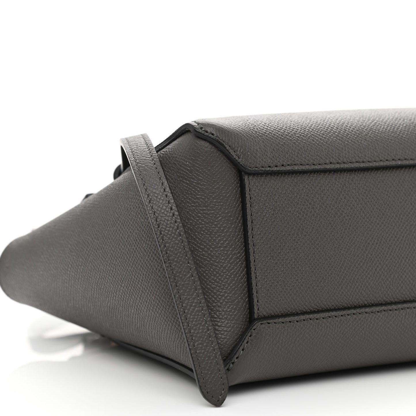 Grained Calfskin Nano Belt Bag Grey