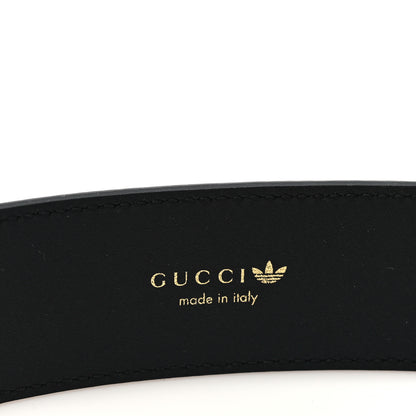 Gucci X ADIDAS Textured Dollar Calfskin Double G 40mm Belt 75 30 Black 3 of 5