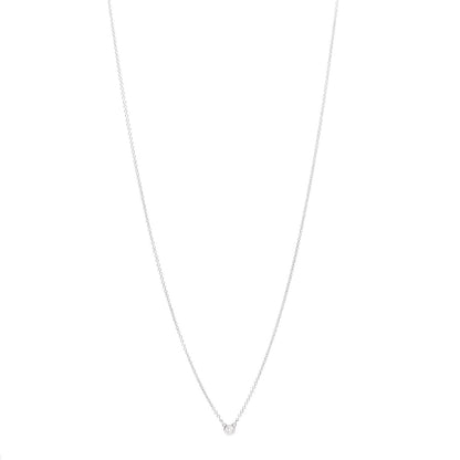 Tiffany Sterling Silver Diamond .05ct Elsa Peretti Diamonds by the Yard Pendant Necklace 1 of 6