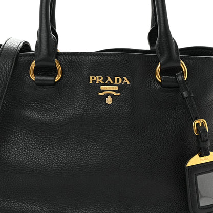 Prada Vitello Daino Tote Nero Black 10 of 23