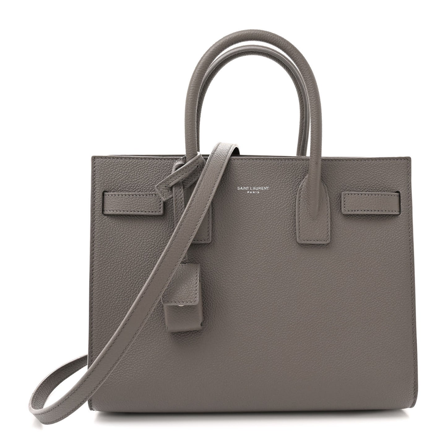 Grained Calfskin Baby Sac De Jour Fog