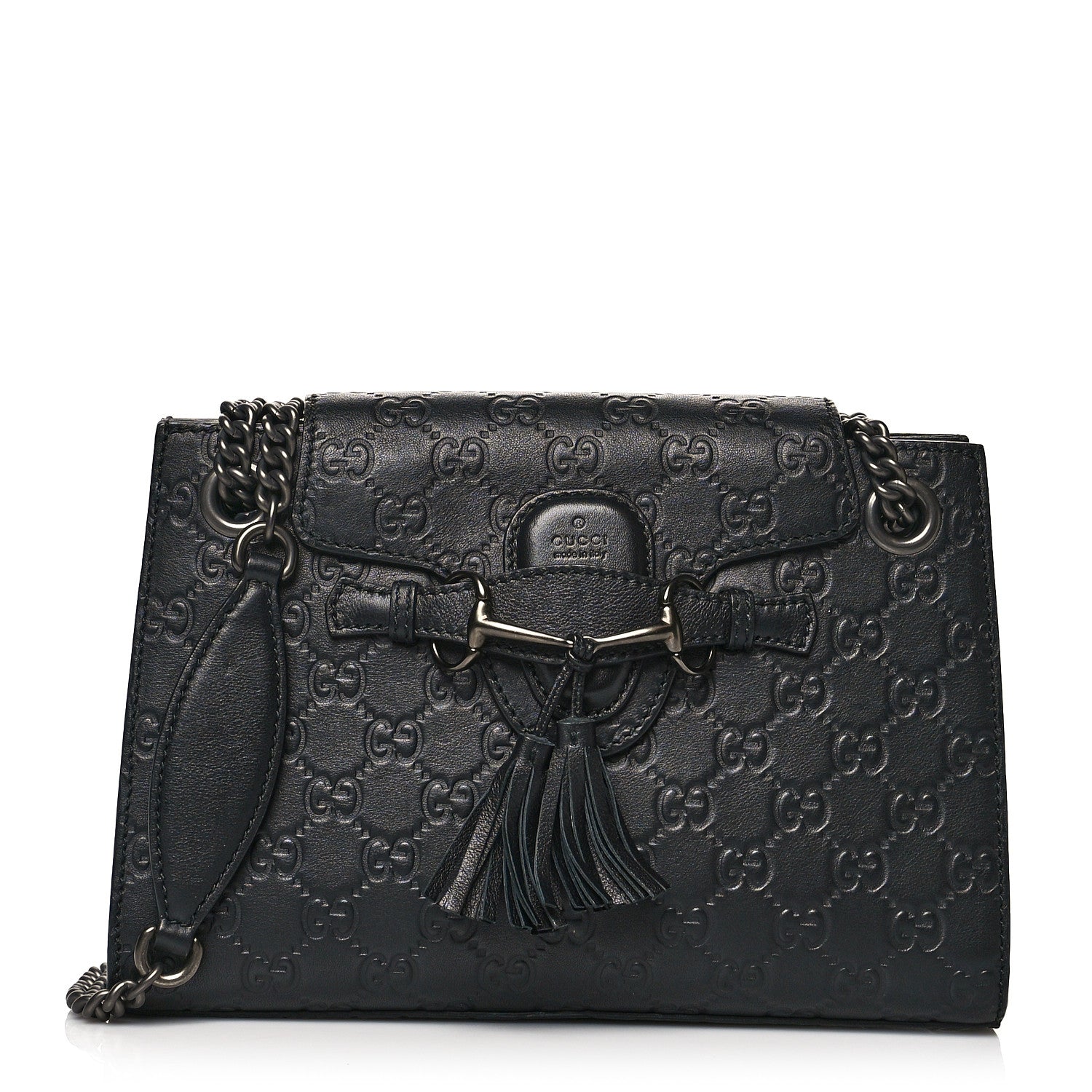 Gucci Guccissima Small Emily Shoulder Bag Black 1 of 12