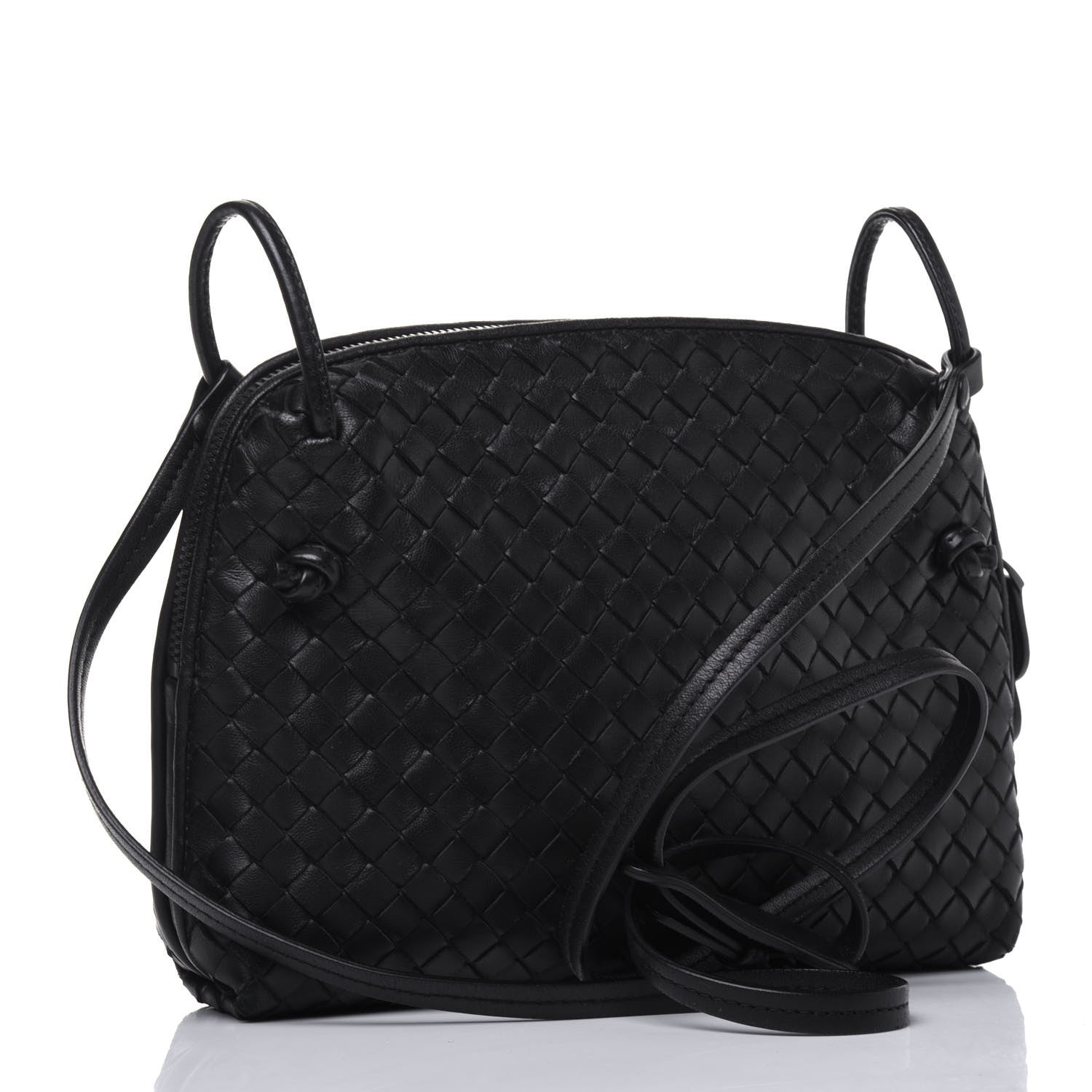 Bottega Veneta Nappa Intrecciato Pillow Crossbody Messenger Black 3 of 18