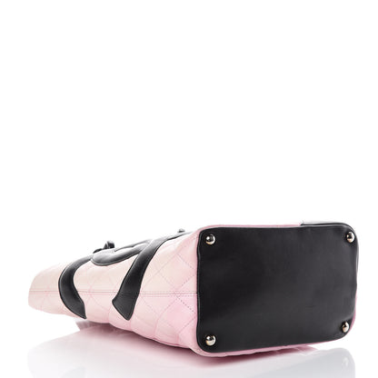 Chanel Calfskin Quilted Medium Cambon Tote Pink Black 4 of 20