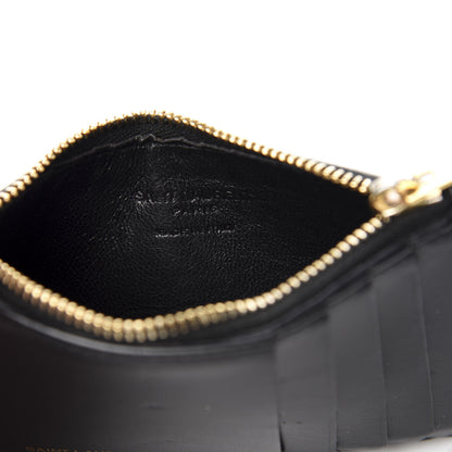 Saint Laurent Calfskin 5 Fragments Zip Pouch Card Holder Black 5 of 7
