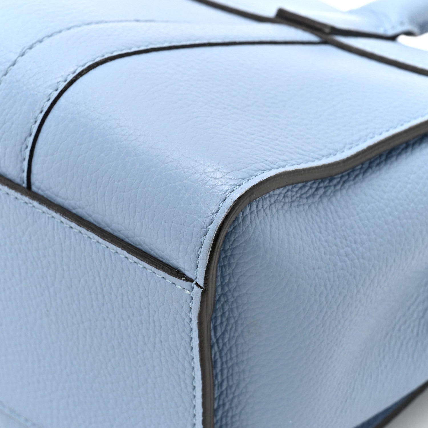 Mulberry Classic Grain Calfskin Small Bayswater Porcelain Blue 13 of 15