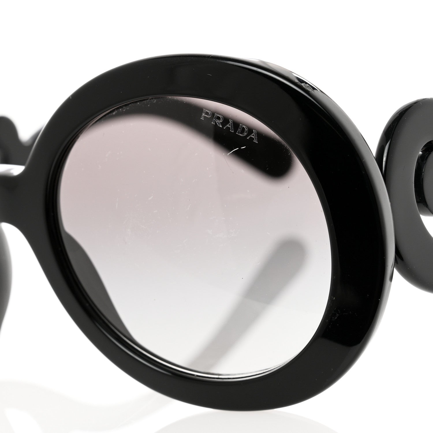 Prada Baroque Sunglasses SPR 27N Black 7 of 7