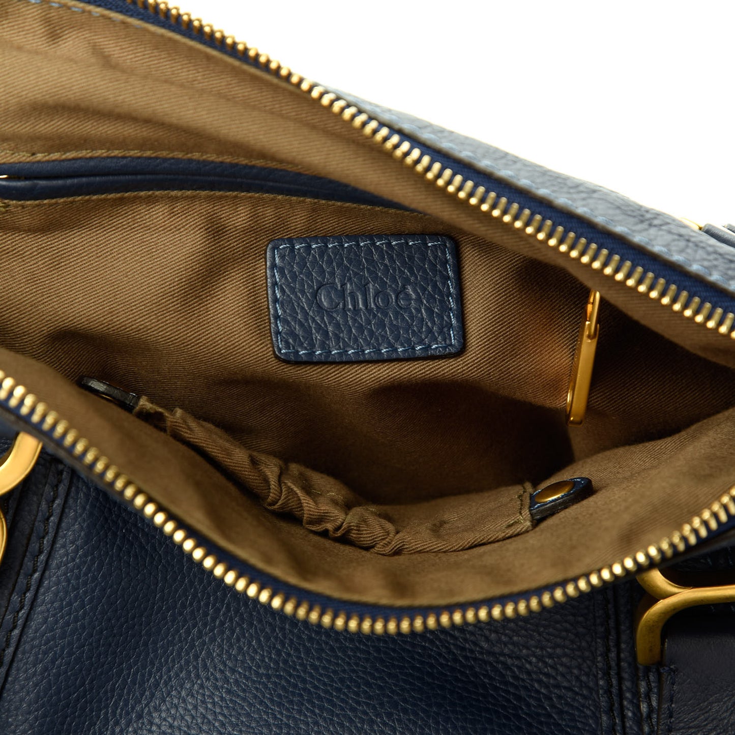 Calfskin Medium Marcie Satchel Royal Navy
