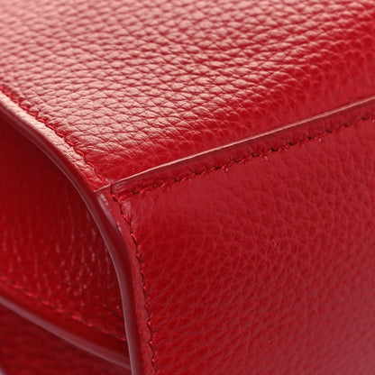 Balenciaga Grained Calfskin Neo Classic Gold Hardware Nano City Crossbody Medium Red 6 of 10