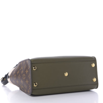Louis Vuitton Calfskin Monogram On My Side MM Laurier Green Toffee Latte Beige 5 of 11