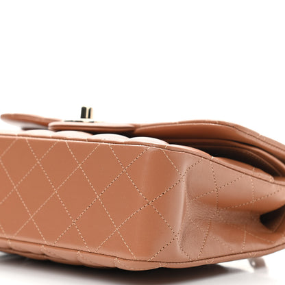 Chanel Lambskin Quilted Small Double Flap Brown 10 of 11