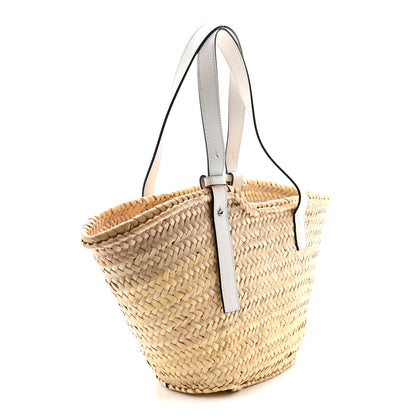 Loewe Raffia Basket Tote Bag Natural White 3 of 8