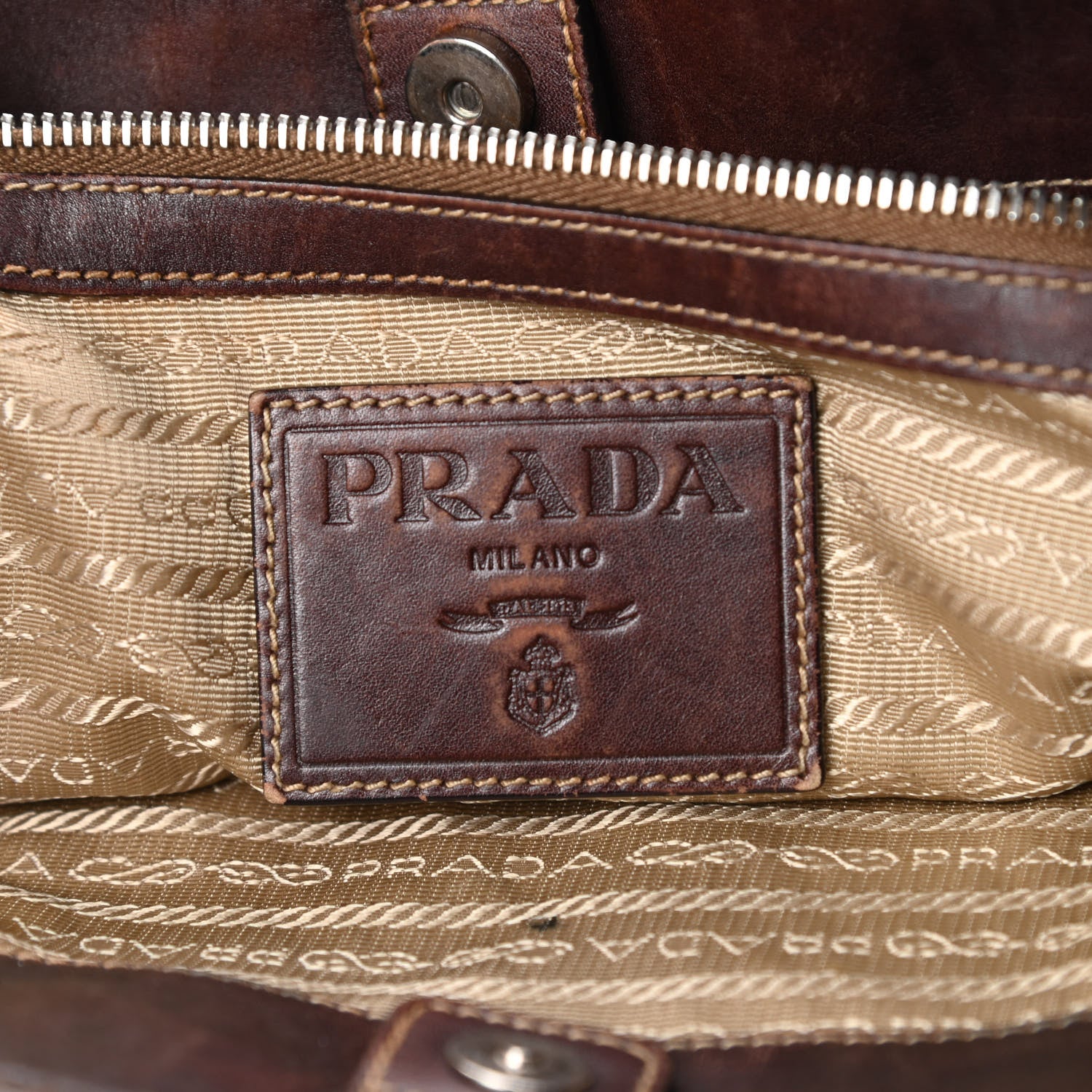 Prada Jacquard Logo Tote Corda Moro 6 of 20
