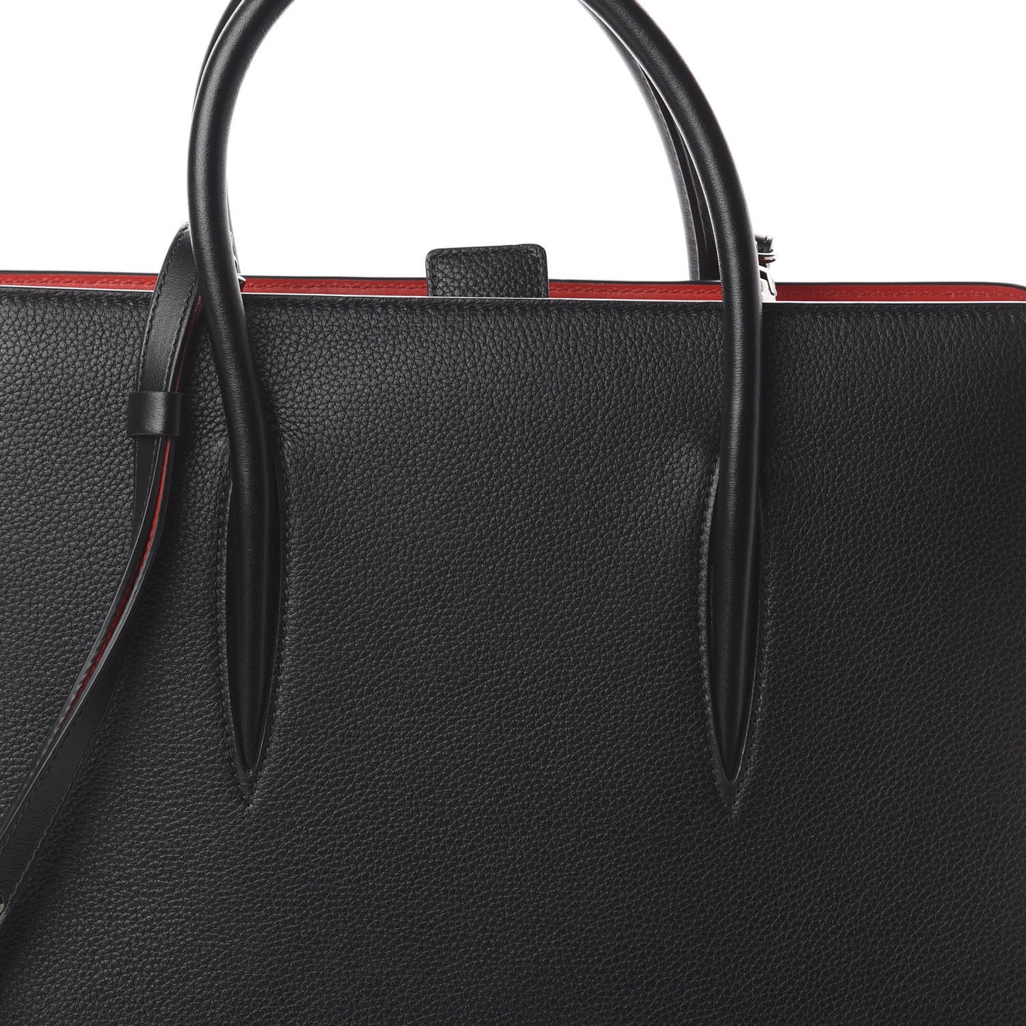 Calfskin Empire Patent Studded Medium Paloma Black