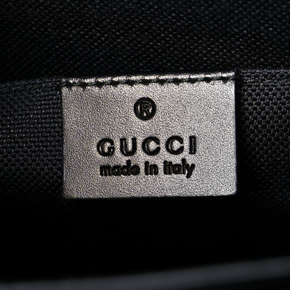 Gucci GG Supreme Monogram Selleria Calfskin Web New Web Cosmetic Case Black 6 of 7