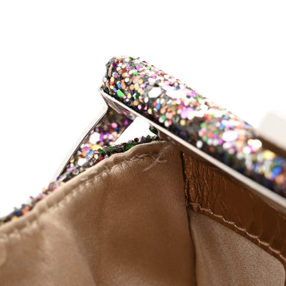 Jimmy Choo Coarse Glitter Kiss Lock Clutch Bubblegum Mix 9 of 12
