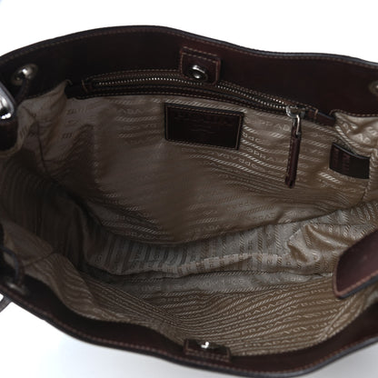 Prada Jacquard Logo Shoulder Bag Corda Bruciato 4 of 6
