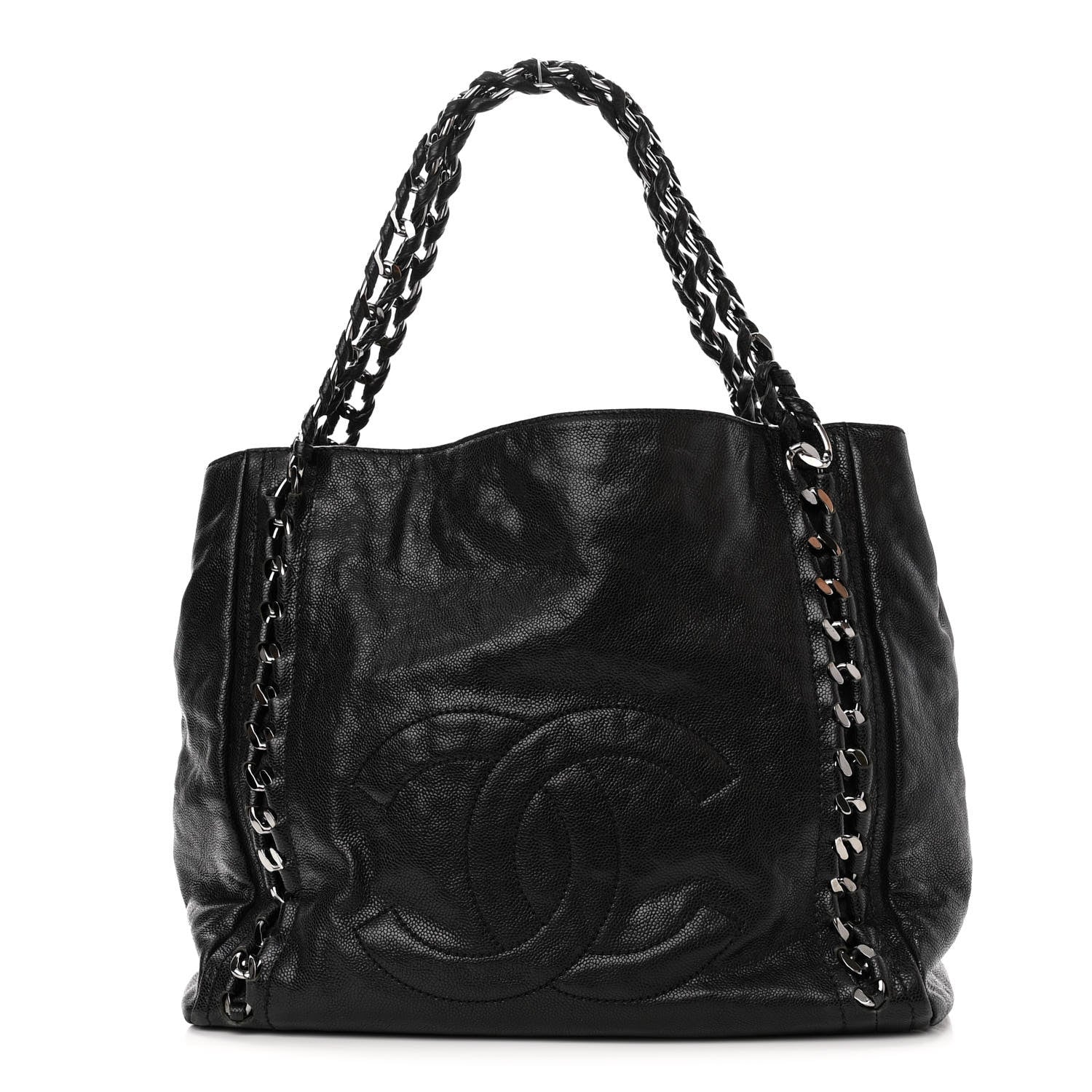Chanel Glazed Caviar Modern Chain Tote Black 1 of 10
