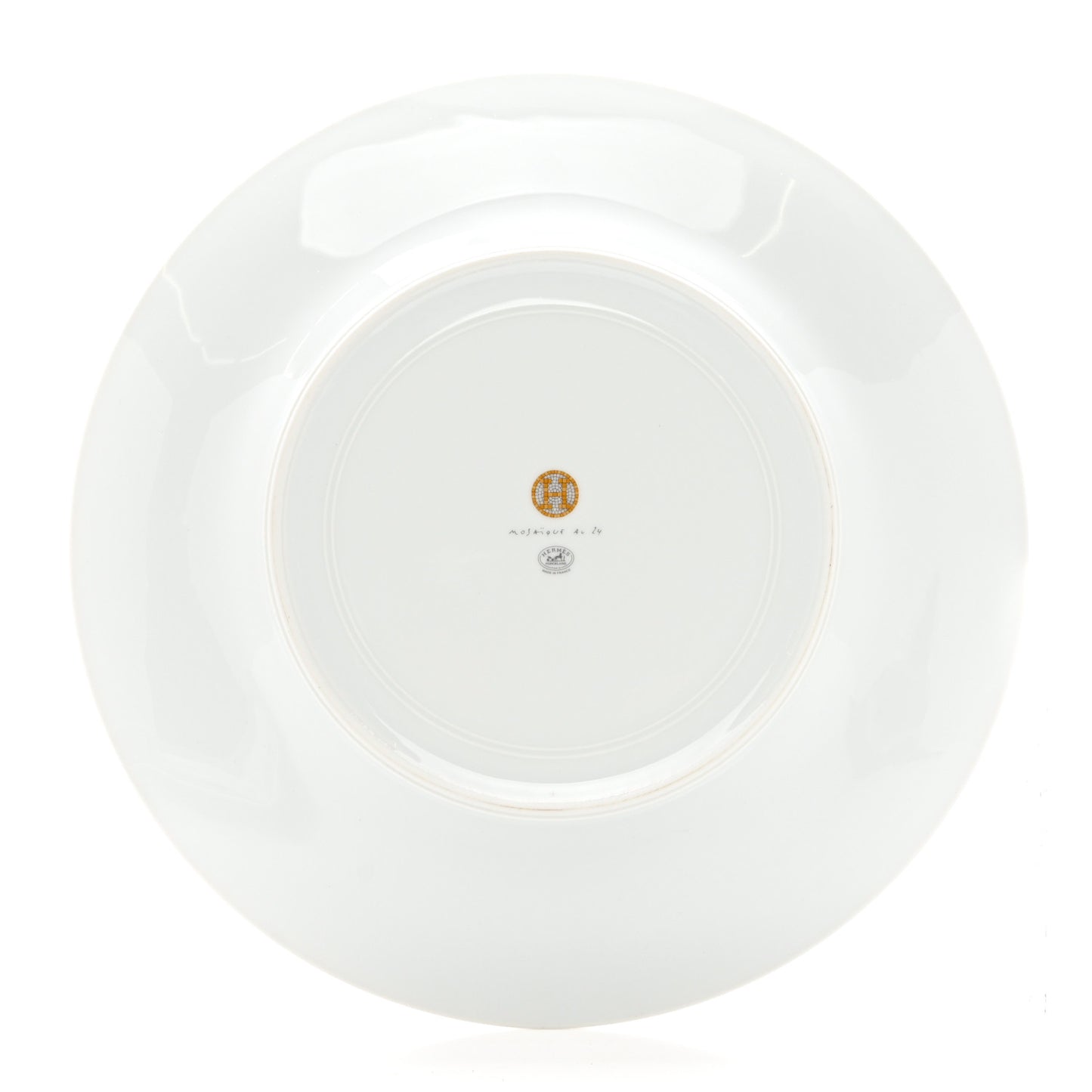 Porcelain Mosaique Au 24 Platine Presentation Plate Set of 2 Gold
