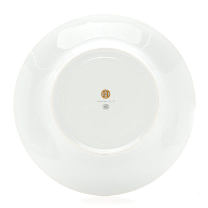 Hermes Porcelain Mosaique Au 24 Platine Presentation Plate Set of 2 Gold 4 of 10