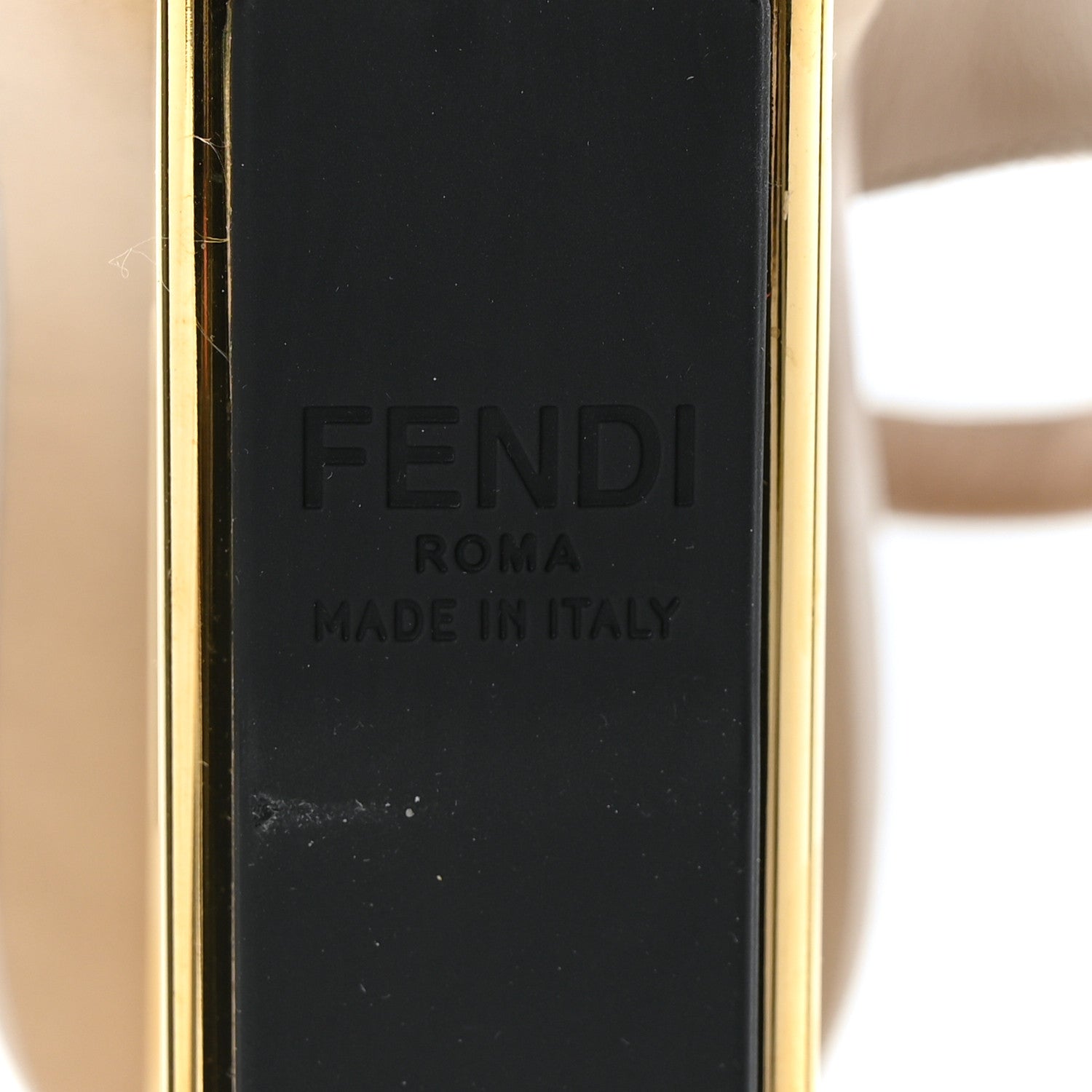 Fendi Vitello Fendi First 95mm Slingback Sandals 39 Poudre 8 of 8